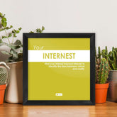 Funny Wall Posters | Yellow Poster Frame | Quirky Humour Poster Wall Frame for Office & Home Décor, Quotes Printed Poster with Frame